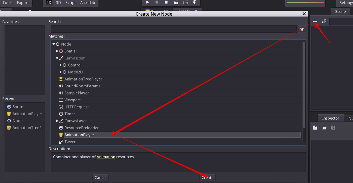 The AnimationPlayer node
