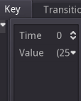 Keyframe editor editing a key
